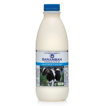 Barambah Organics Milk (cow) Light Unhomogenised  1L